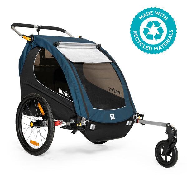 Load image into Gallery viewer, Burley Encore X Child Trailer Double Pacific Blue