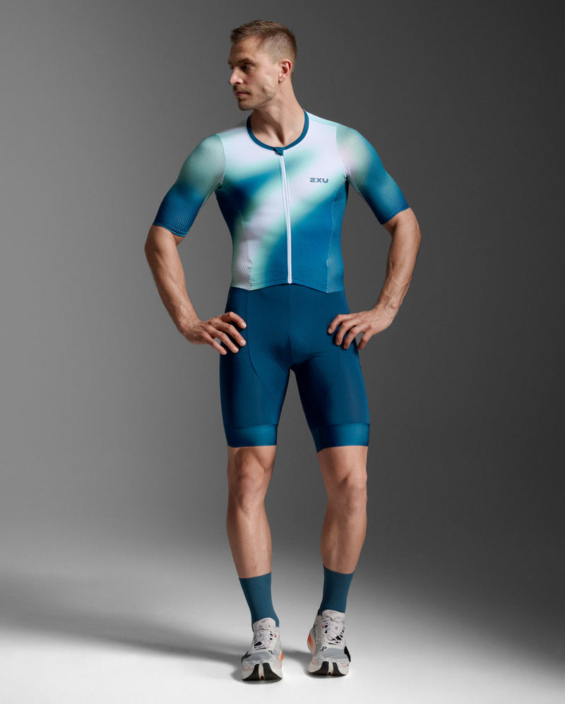 Load image into Gallery viewer, 2XU Men's Aero Hex Sleeved Trisuit