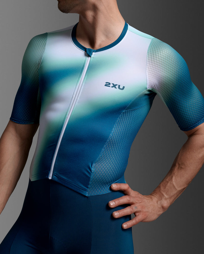 Load image into Gallery viewer, 2XU Men's Aero Hex Sleeved Trisuit