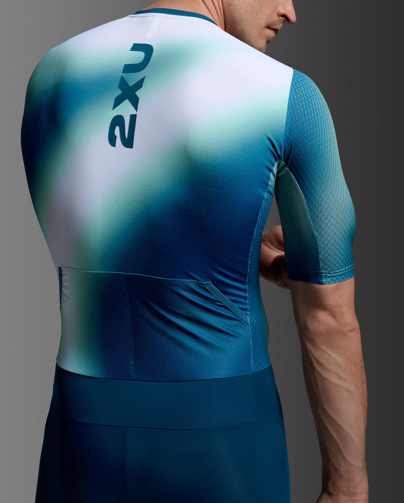 Load image into Gallery viewer, 2XU Men's Aero Hex Sleeved Trisuit