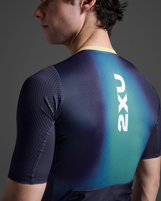2XU Men's Aero Hex Sleeved Trisuit