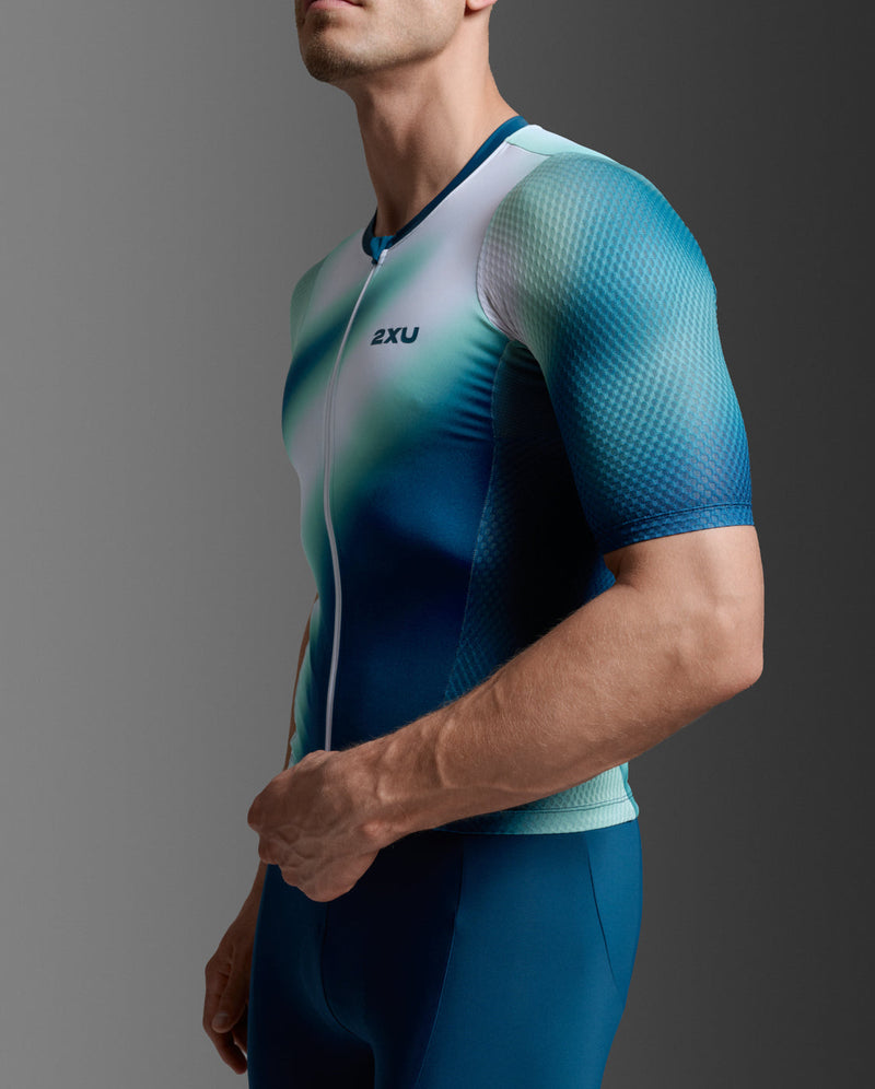 Load image into Gallery viewer, 2XU Men's Aero Hex Tri Sleeved Top