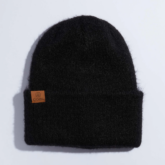 Coal Pearl Fuzzy Knit Beanie