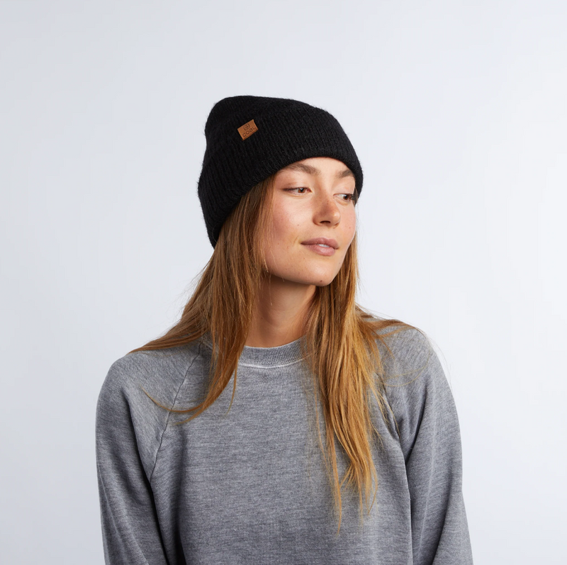 Load image into Gallery viewer, Coal Pearl Fuzzy Knit Beanie
