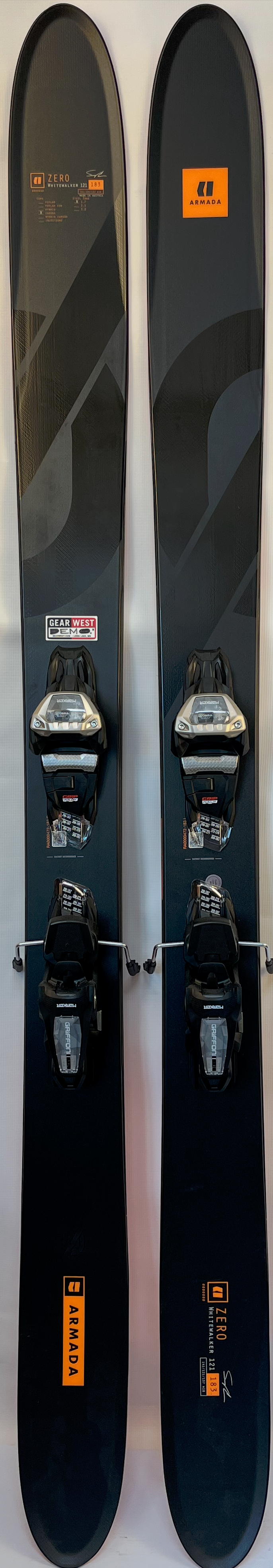 Demo Armada White Walker 121 183cm Ski w/ Marker Griffon 13 Demo