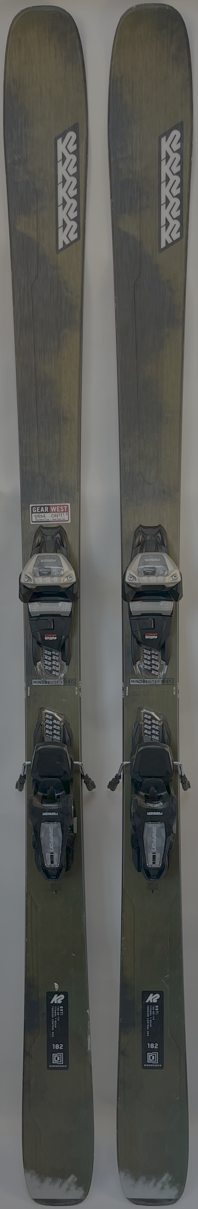 Demo K2 Mindbender 89Ti 182cm w/ Marker Griffon 13 Demo Binding