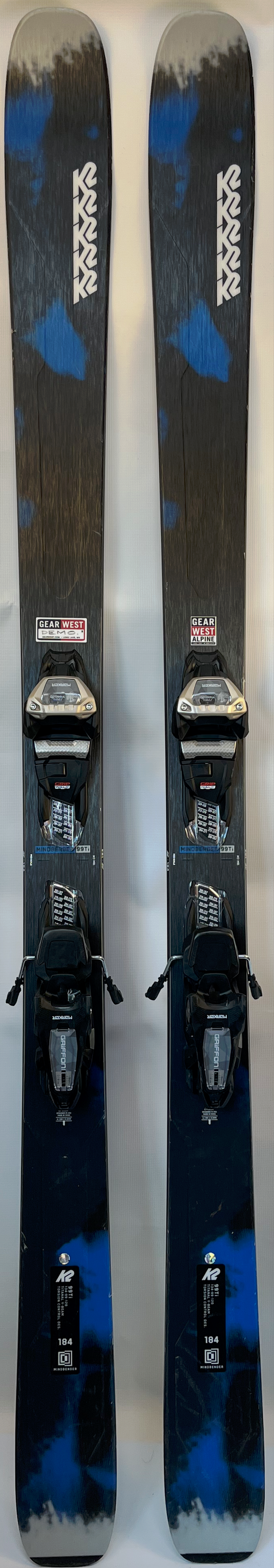 Demo K2 Mindbender 99TI 184cm w/ Marker Griffon 13 Demo Binding
