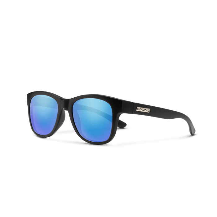 Load image into Gallery viewer, Suncloud Leeway Matte Black w/Polarized Blue Mirror Lens