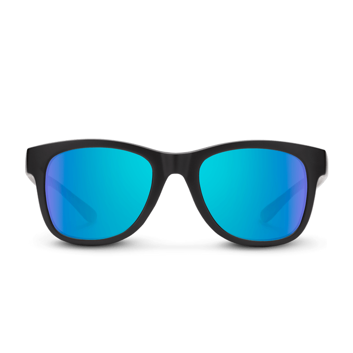 Load image into Gallery viewer, Suncloud Leeway Matte Black w/Polarized Blue Mirror Lens
