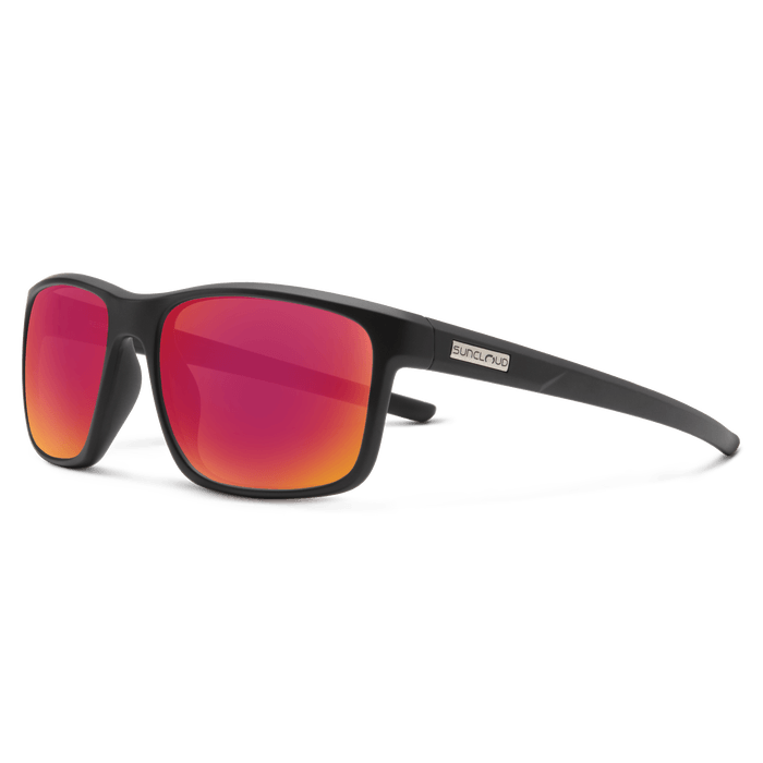 Load image into Gallery viewer, Suncloud Respek Matte Black w/Polarized Red Mirror