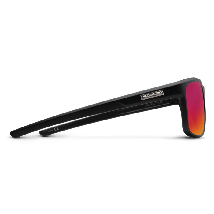 Load image into Gallery viewer, Suncloud Respek Matte Black w/Polarized Red Mirror