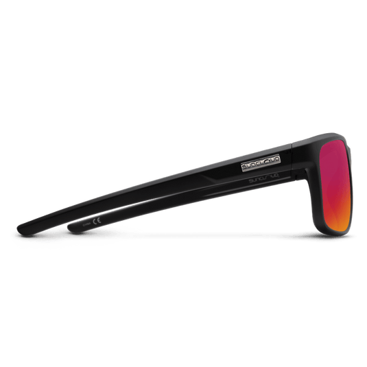 Suncloud Respek Matte Black w/Polarized Red Mirror
