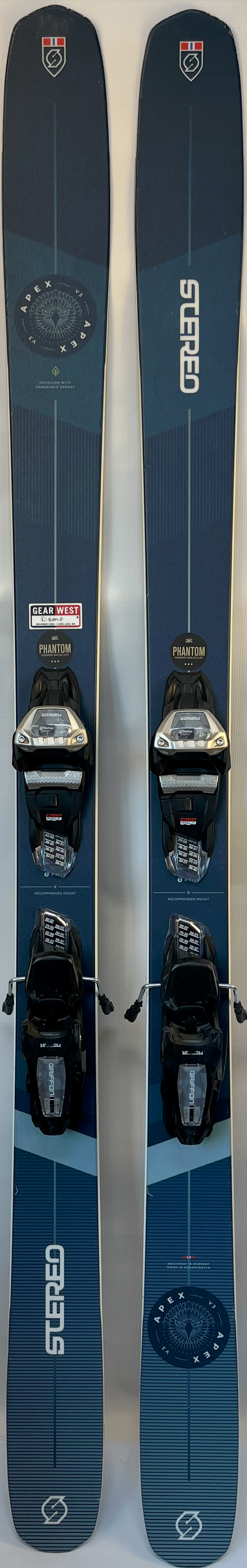 Demo Stereo Apex V3 178cm Ski w/ Marker Griffon 13 Demo Binding