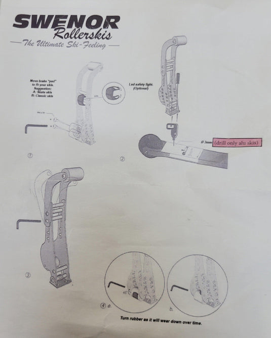 Swenor/Skiskett Rollerski Brake - Gear West