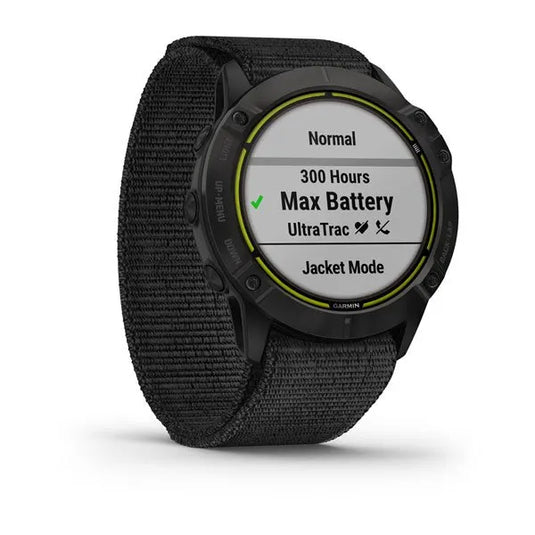 Garmin Enduro GPS Carbon Gray DLC Titanium with Black UltraFit Nylon Strap BND - Gear West