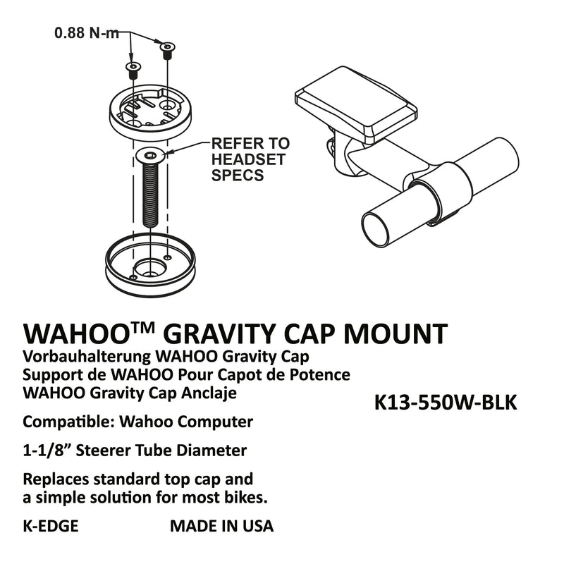 Load image into Gallery viewer, K-Edge Wahoo Gravity Stem Mount - Gear West