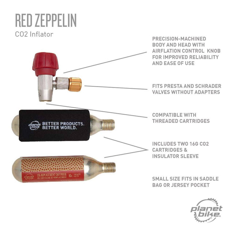 Load image into Gallery viewer, Planet Bike Red Zeppelin CO2 Inflator - Gear West
