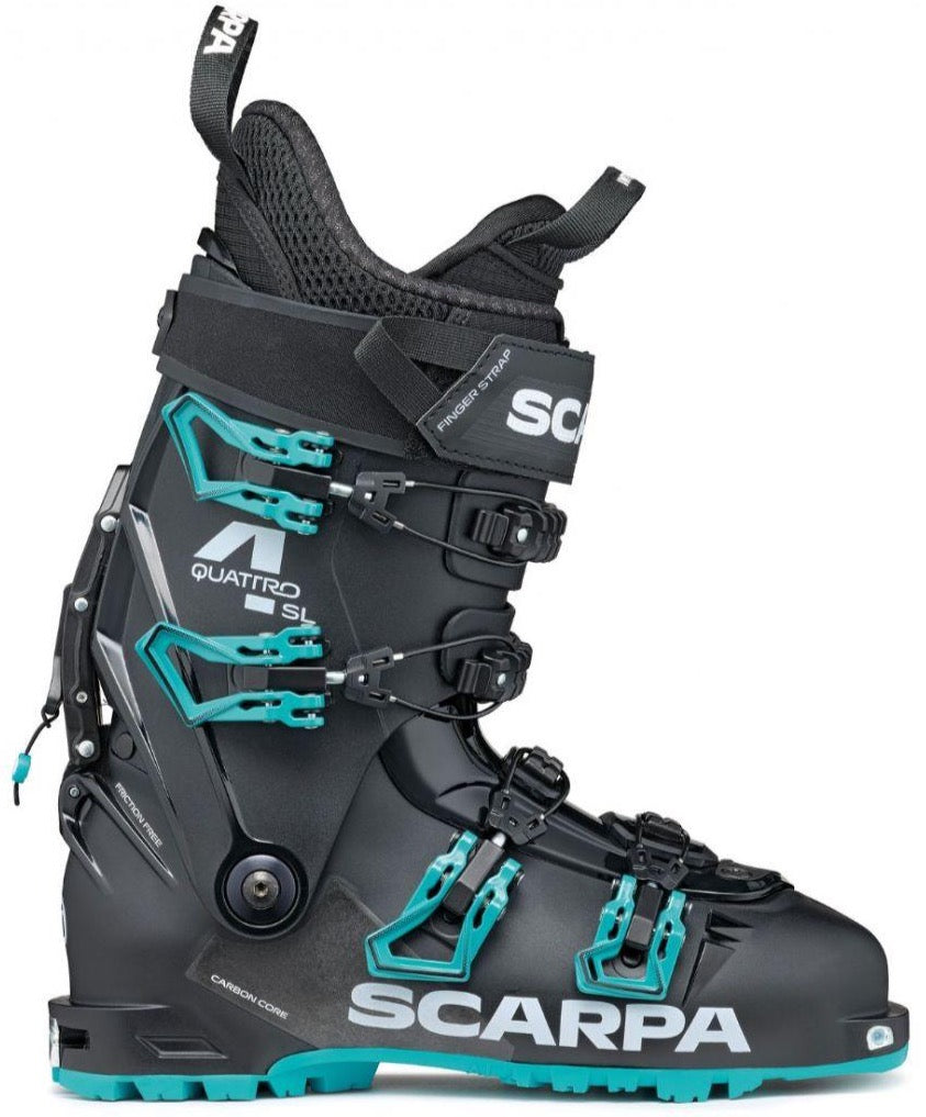 SCARPA Women's 4-Quattro SL 100 Flex Freeride Alpine Touring Ski Boots with GripWalk for Backcountry and Downhill Skiing - Black/Lagoon - 2 並行輸入品 Buy Scarpa 4-Quattro SL Ski Touring Boots online at Sport Conrad