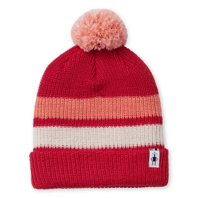 Load image into Gallery viewer, Smart Wool Kids Stripe Pom Beanie - Gear West
