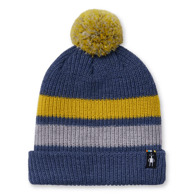 Load image into Gallery viewer, Smart Wool Kids Stripe Pom Beanie - Gear West
