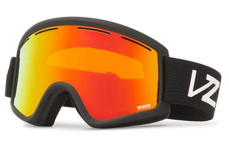 von zipper snow goggles VonZipper Cleaver Snow Goggles Black/Fire Chrome Lense 1