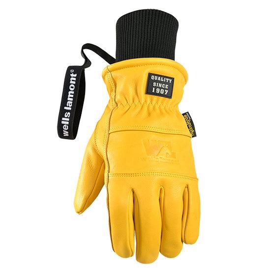 WELLS LAMONT HydraHyde 3250 - Guanti da donna in pelle resistente all'acqua, con palmo ibrido WELLS LAMONT HydraHyde 3250 - Guanti da donna in pelle resistente all'acqua, con palmo ibrido