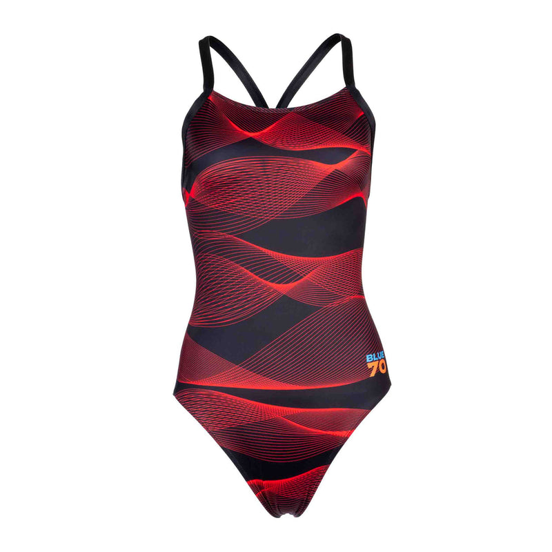 Load image into Gallery viewer, Blue 70 Women's Podium Racerback Swimsuit
