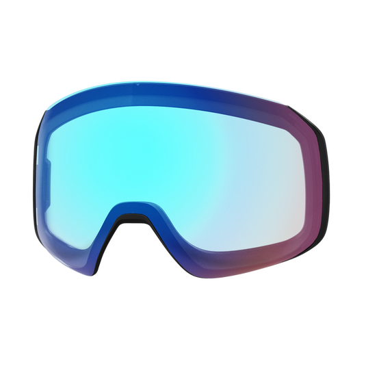 4D MAG S Goggles in Iceberg Sport Stripes  w/ChromaPop Sun Platinum Mirror Lens