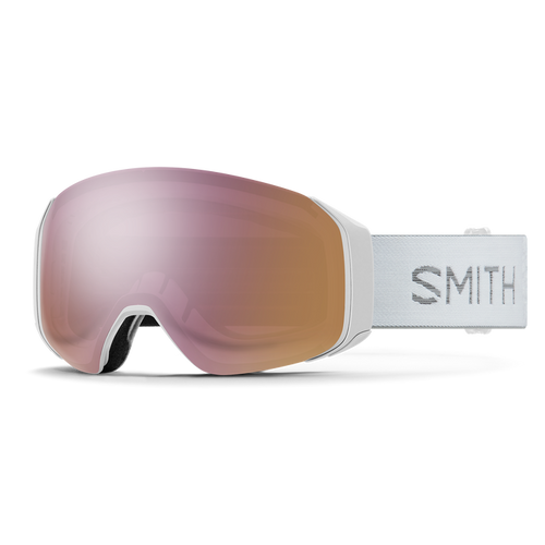 4D MAG S Goggle in White Vapor w/ChromaPop Everyday Rose Gold Mirror Lens