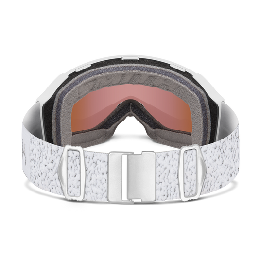 4D MAG S Goggle in White Vapor w/ChromaPop Everyday Rose Gold Mirror Lens
