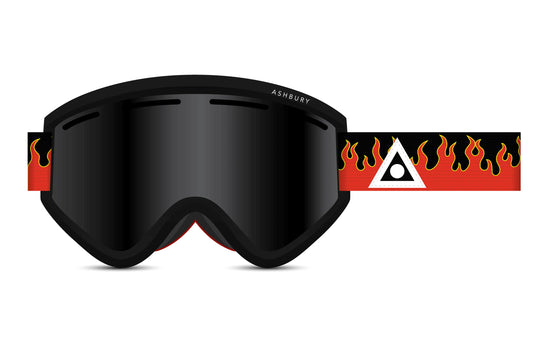 Ashbury Blackbird Goggles, Red Flame-Dark Smoke