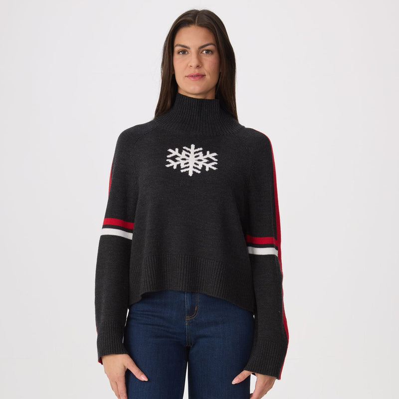 Load image into Gallery viewer, Krimson Klover Women's Wren Snowflake Mock Neck
