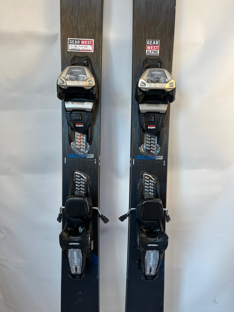 Load image into Gallery viewer, Demo K2 Mindbender 99TI 184cm w/ Marker Griffon 13 Demo Binding

