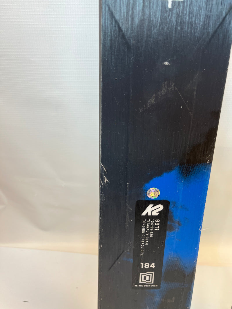 Load image into Gallery viewer, Demo K2 Mindbender 99TI 184cm w/ Marker Griffon 13 Demo Binding
