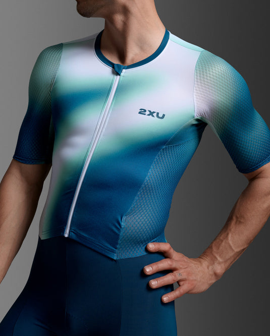 2XU Men's Aero Hex Sleeved Trisuit