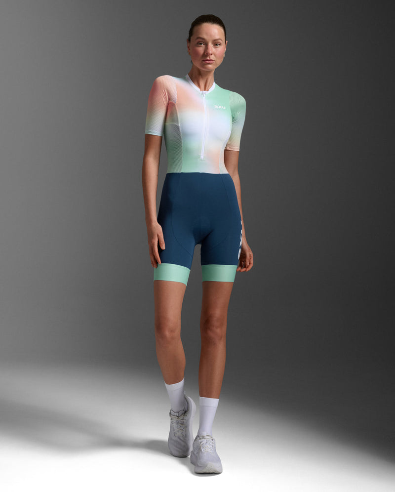 Load image into Gallery viewer, 2XU Women's Aero Hex Sleeved Trisuit
