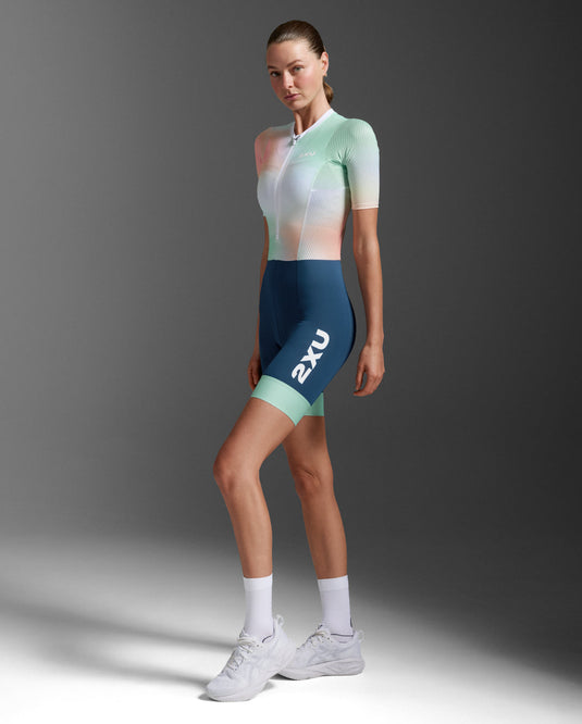 2XU Women's Aero Hex Sleeved Trisuit
