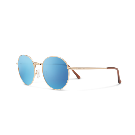 Suncloud Bridge City Gold | Polarized Aqua Mirror Lens
