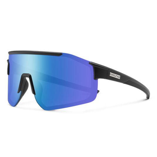 Suncloud Domain Matte Black | Polarized Blue Mirror Lens