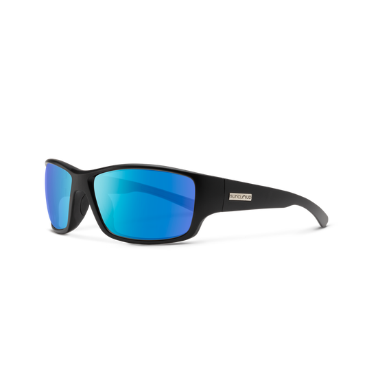 Suncloud Hull  Matte Black | Polarized Blue Mirror Lens