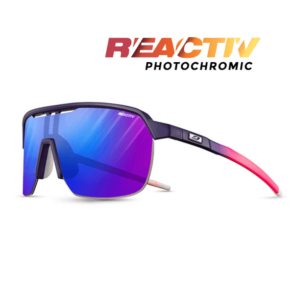 スポーツサングラス Julbo  FREQUENCY  ONE SIZE  Purple/Pink Julbo Frequency Purple/Pink Reactiv 1-3 High Contrast – Gear West
