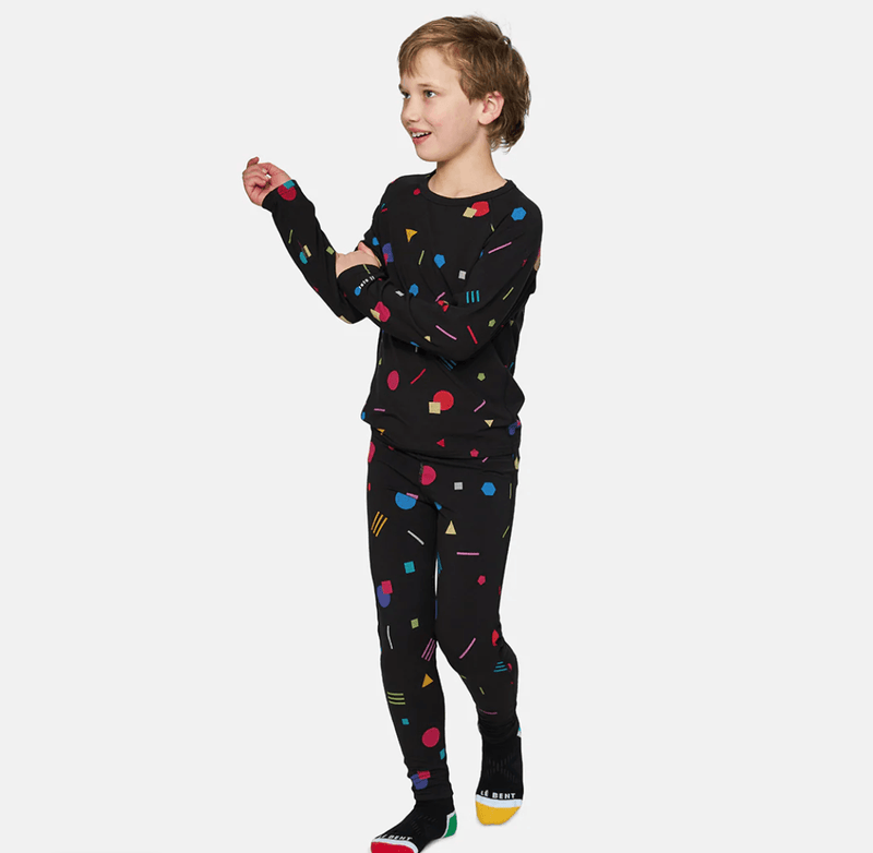 Load image into Gallery viewer, Le Bent Kids Confetti Midweight Baselayer Top - Gear West
