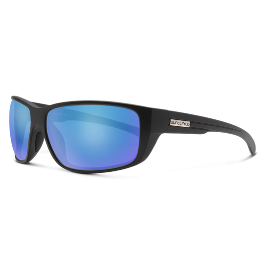 Suncloud Milestone Matte Black | Polarized Blue Mirror