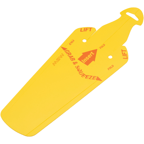 MSW Rear Splash Pad Fender - Yellow - Gear West