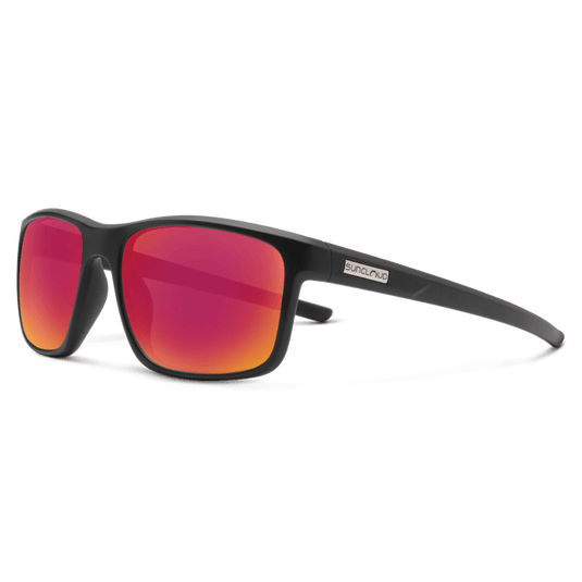 Suncloud Respek Matte Black w/Polarized Red Mirror