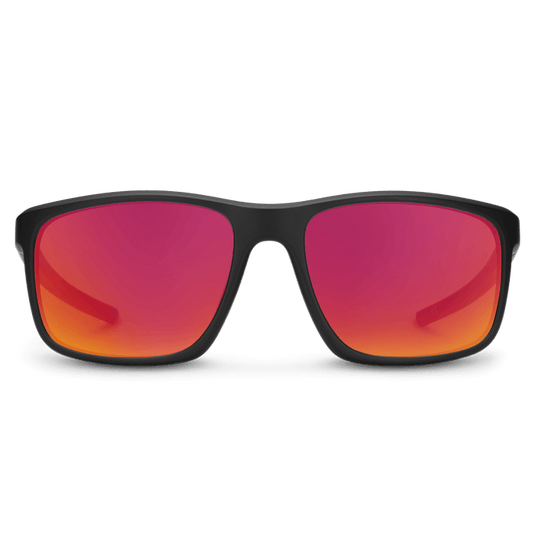 Suncloud Respek Matte Black w/Polarized Red Mirror