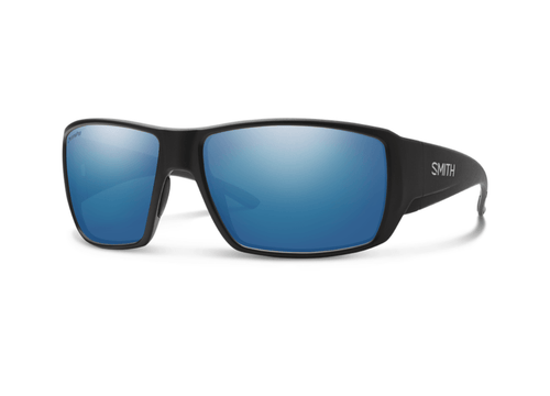 Smith Guide's Choice in Matte Black with ChromaPop Glass Polarized Blue Mirror Lens - Gear West