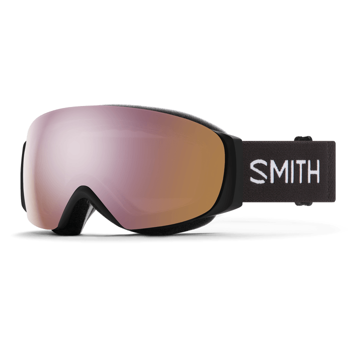 Load image into Gallery viewer, Smith I/O MAG S Goggle in Black w/ ChromaPop Everyday Rose Gold Mirror Lens - Gear West
