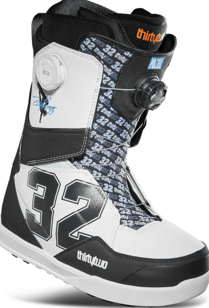 ThirtyTwo Lashed Powell Double Boa Snowboard Boots, White/Black / 8