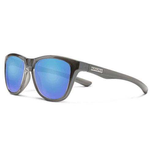Suncloud Topsail Crystal Silver Backpaint w/Polarized Blue Mirror Lens